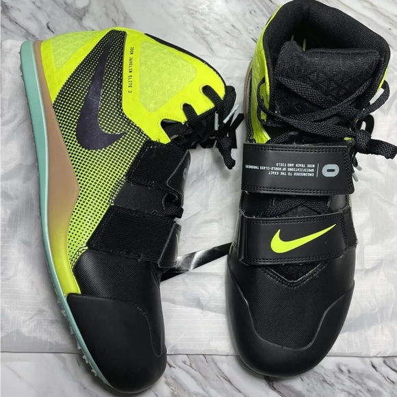 Nike Zoom Javelin Elite 3 Black Neon Mid Mens Track Shoes DV9193-001 - Picture 2 of 8